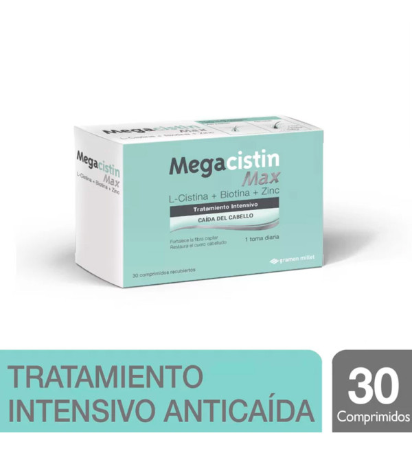 Megacistin max suplemento para la caída del cabello comprimidos x 30