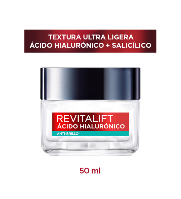 Loreal revitalift hialu gel crema rellenador de textura refrescante y rápida absorción (ácido hialurónico+ ácido salicílico)