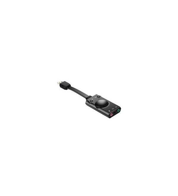 ADAPATADOR USB A AUDIO 7.1 VIRTUAL CON CONTROL DE VOLUMEN NSCOUSAU7G