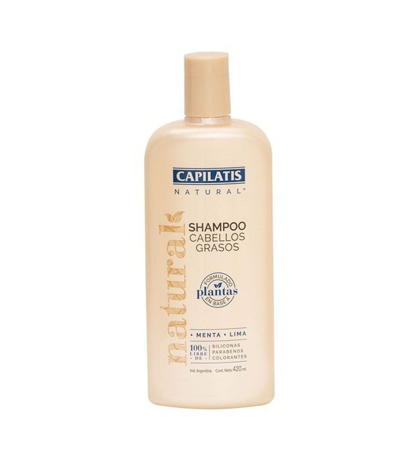 Capilatis shampoo para cabellos grasos a base de plantas menta y lima x 420 ml.