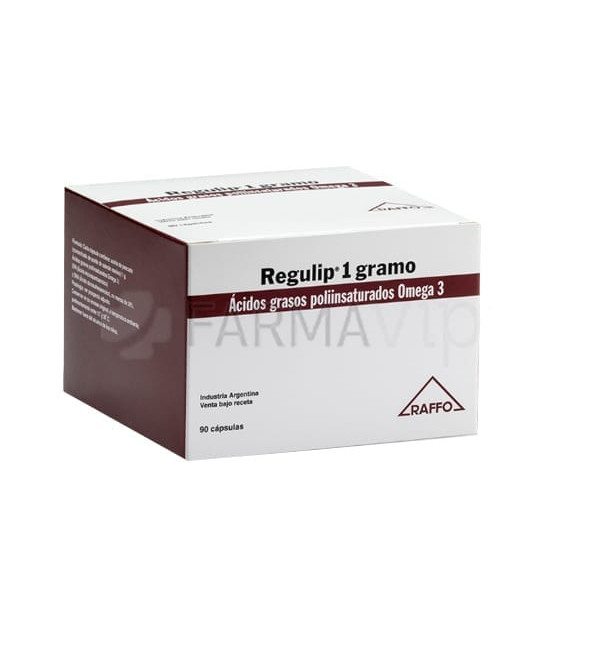 Regulip 1 g, omega 3 y ácidos grasos que ayudan a proteger el sistema cardiovascular en forma natural x 90 cápsulas.