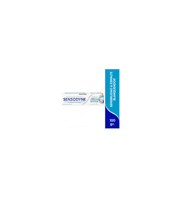 Sensodyne pasta de dientes blanqueadora, fortalecimiento del esmalte y protección diaria contra la sensibilidad x100 ml.