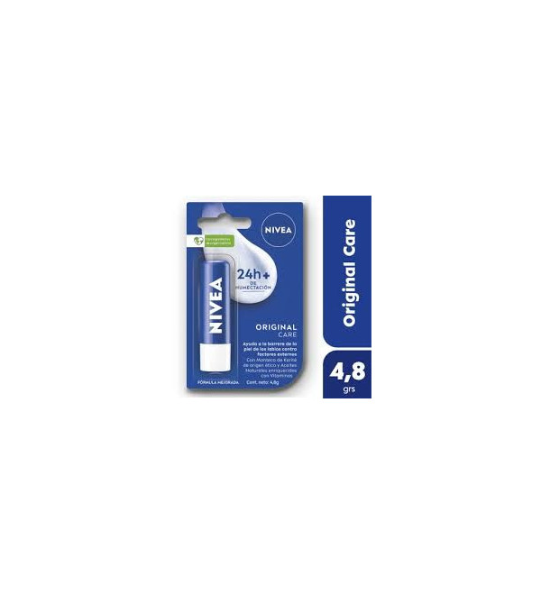 Nivea protector labial, cuida los labios del resecamiento durante todo el día, fórmula con aceites naturales y manteca de karité