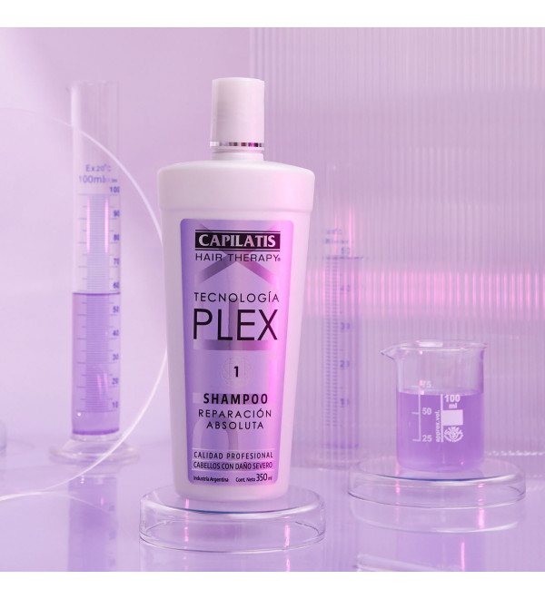 Capilatis Plex, shampoo reparación absoluta Tecnología Plex, para cabellos con daños severos  x 350 ml.