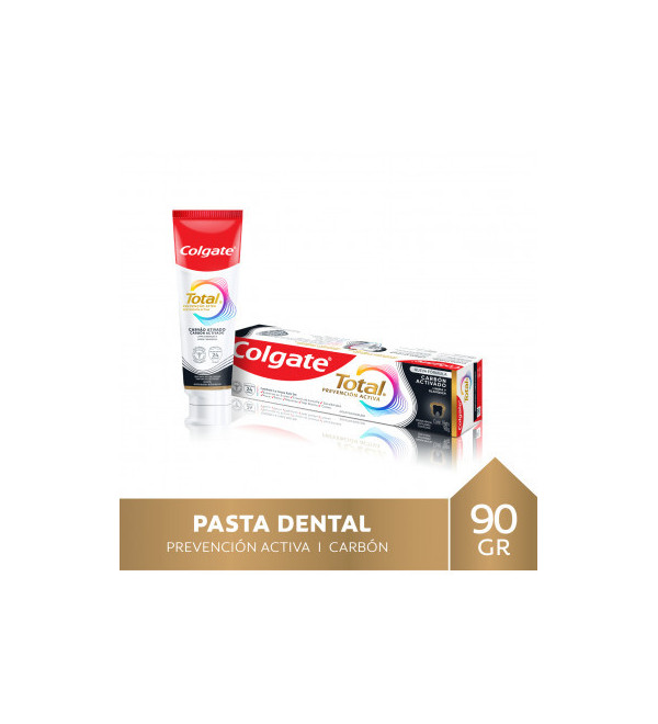 Colgate pasta dental Total 12 con carbón activado, ideal para limpiar y blanquear tus dientes x 90 grs.