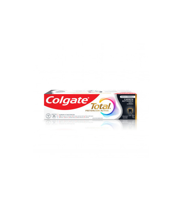 Colgate pasta dental Total 12 con carbón activado, ideal para limpiar y blanquear tus dientes x 90 grs.