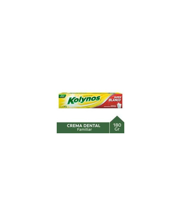 Kolynos pasta dental amarilla familiar dientes super blancos x 180gr.