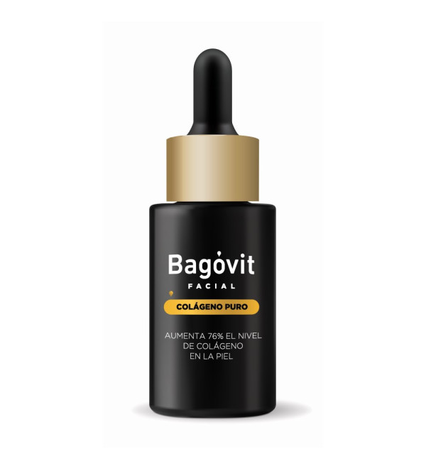 Bagovit facial colágeno puro serum, aumenta un 76% el nivel de colágeno en la piel x 30 ml.