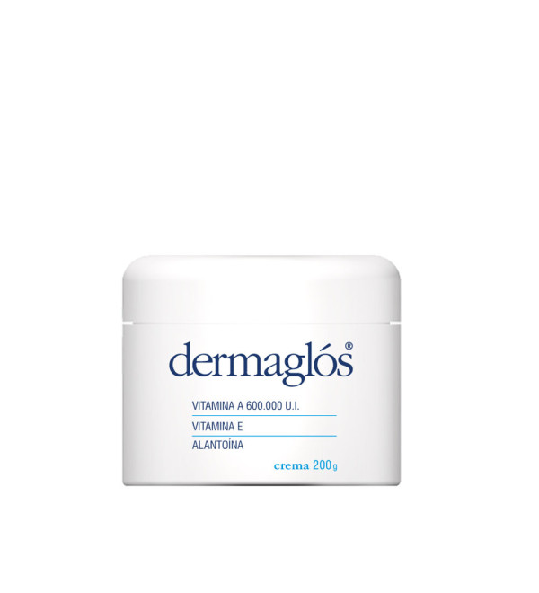Dermaglos crema, indicada en el cuidado de irritaciones, heridas, quemaduras en general y en el cuidado de la piel seca x200 gr.