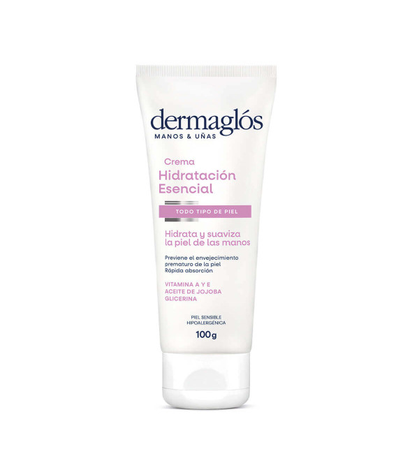 Dermaglós corporal crema para manos hidratación esencial, cuidado integral para manos, uñas y cutículas x 100 grs.
