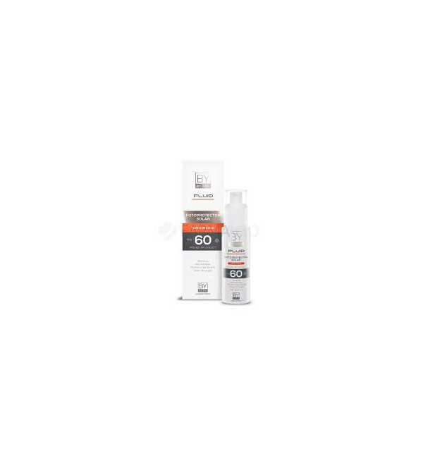By she - by derm by block solar fluído spf 60 con color medio, para pieles sensibles con tendencia a la pigmentación x 75 grs.