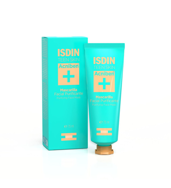 Isdin acniben face mask, limpia en profundidad, disminuye el exceso de sebo, no comedogénico, mineral oil free x75ml.