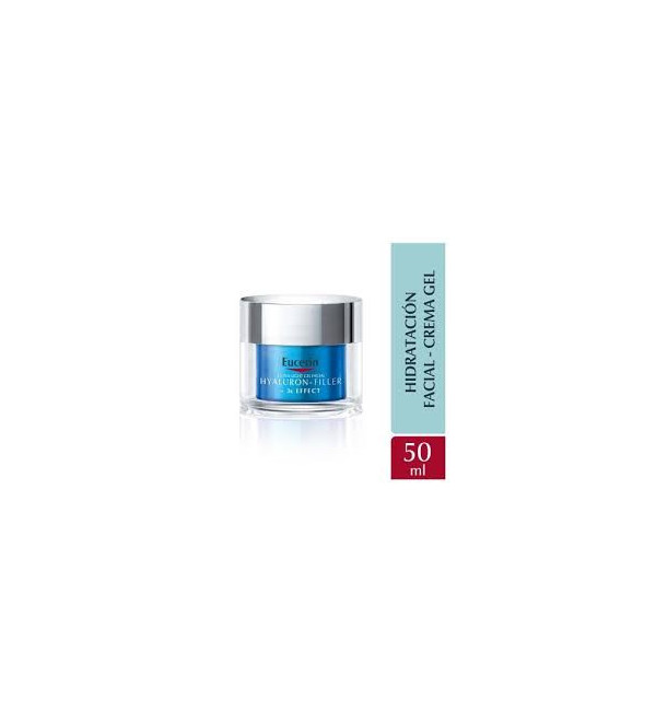 Eucerin Hyaluron-Filler + 3X Effect ultra-light gel facial, hidrata la piel intensamente durante 72 horas x 50 ml.