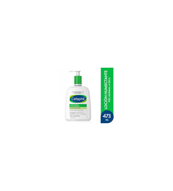 Cetaphil hidratante, acción calmante, regeneradora e hidrante. Textura ligera y no grasa de rápida absorción x 473 ml.