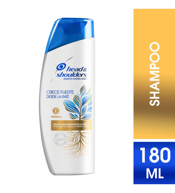 Head & shoulders shampoo control caspa crece fuerte desde la raiz x 180ml.