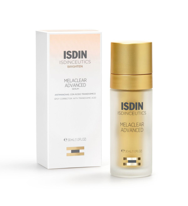 Isdinceutics melaclear advanced sérum antimanchas con ácido tranexámico, reducción de un 63% de las manchas en 3 meses x 30 ml.