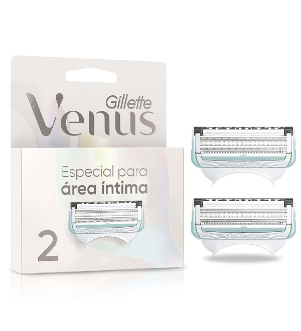 Gillette venus área íntima respuestos de máquina de afeitar x 2 unidades.