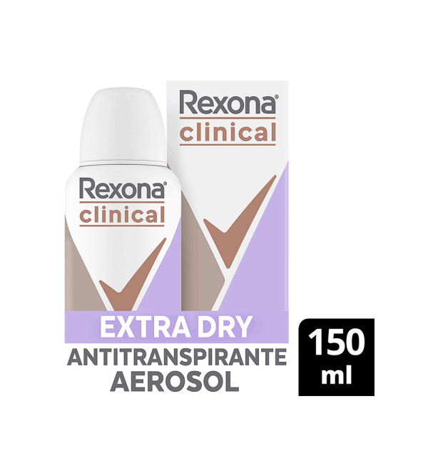 Rexona clinical antitranspirante extra dry en aerosol x 91grs.