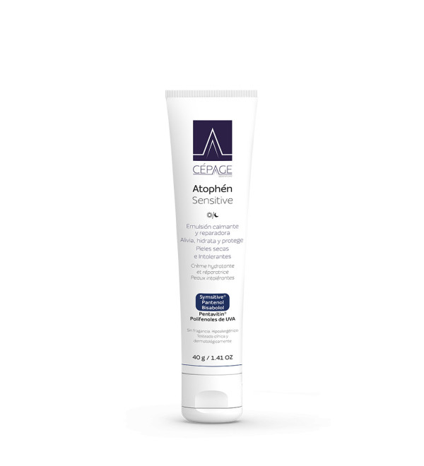 Cépage atophen sensitive, emulsión calmante y reparadora para pieles secas e intolerantes, alivia e hidrata x 40 grs.