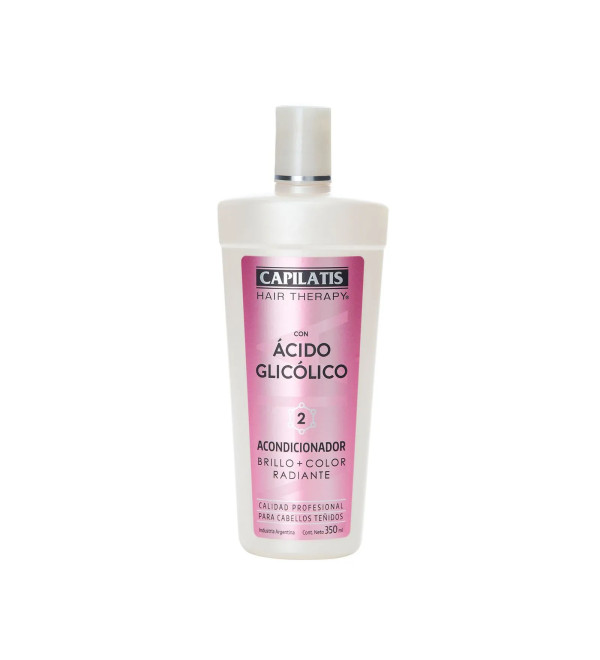 Capilatis acondicionador ácido glicólico brillo y color para cabellos teñidos x 350 ml.