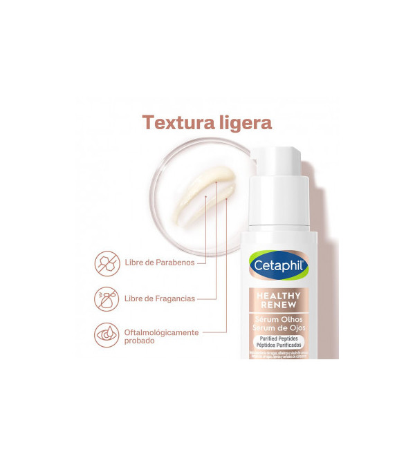 Cetaphil Healthy Renew serum para ojos, ayuda a reducir las ojeras y a lucir un tono más homogéneo después de 4 semanas x 15 ml.