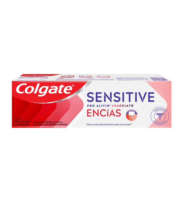 Colgate pasta dental sensitive pro alivio inmediato para encias sensibles x 110 grs