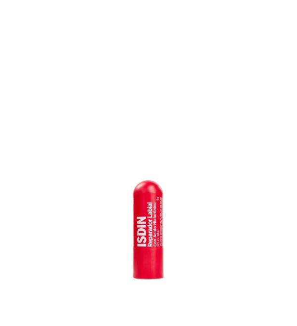 Isdin Reparador Labial Rojo Stick labial con color y ácido hialurónico que aporta hasta 24 horas de hidratación x 4 grs.