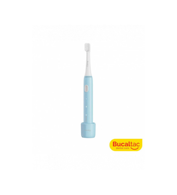 Bucal tac Cepillo Dental Eléctrico Azul, para niños y adultos, recargable con USB.