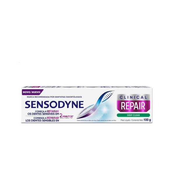 Sensodyne pasta dental repair para dientes sensibles, comienza a reparar los dientes sensibles en 2 minutos x 100 ml.