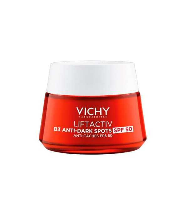 Vichy liftactiv B3 crema antimanchas oscuras,  potenciada por un complejo anti-manchas y un FPS 50 ultra protector x 50 ml