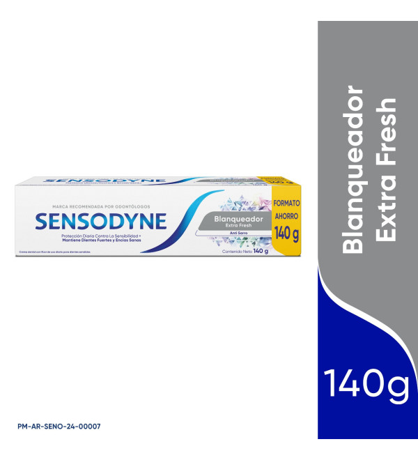 Sensodyne pasta dental blanqueadora extra fresh anti sarro x 140 grs.