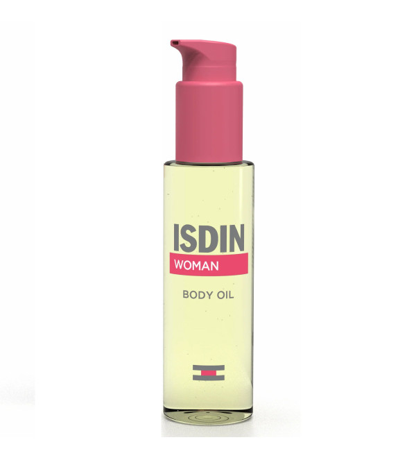 Isdin woman body Oil, aceite corporal proporciona un cuidado específico y eficaz para estrías y cicatrices x 100 ml.