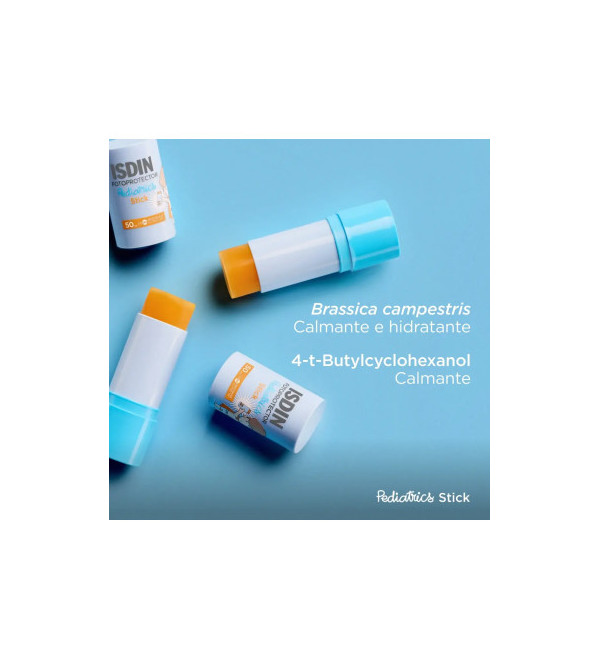 Isdin fotoprotector pediatrics factor 50, stick muy resistente al agua y resistente al sudor x 20 grs.