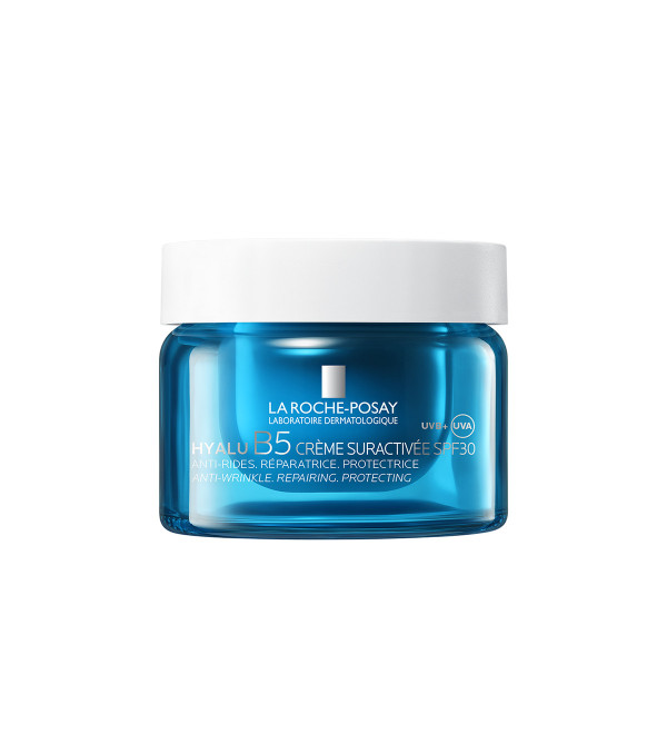 La Roche Posay hyalu B5 Factor 30, crema facial antiedad, hidrata intensamente por hasta 72 horas, rellena arrugas x 50 ml