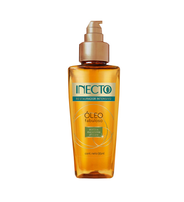 Inecto óleo fabuloso Macadamia, aceite reparador y nutritivo diseñado para cabellos dañados x 95 ml.