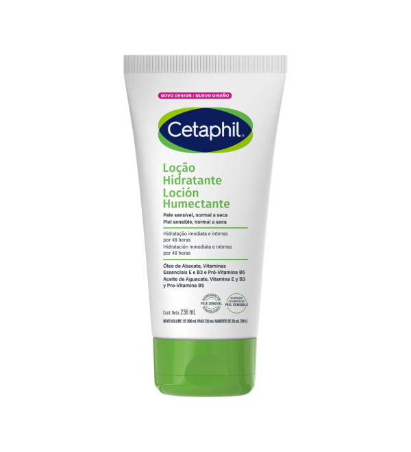 Cetaphil loción hidratante para piel normal a seca, hidratación inmediata e intensa por 48 hs x 236 ml