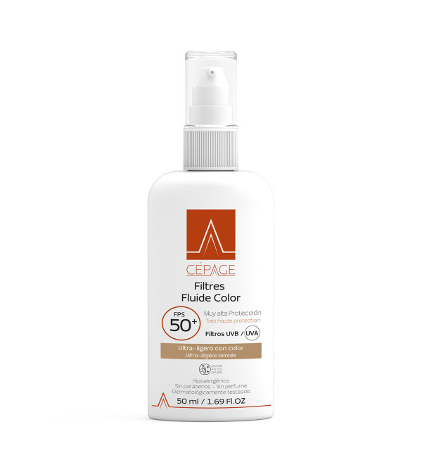 Cepage filtres fluide protector sola, emulsión ultra ligera con color factor 50 x 50 ml.