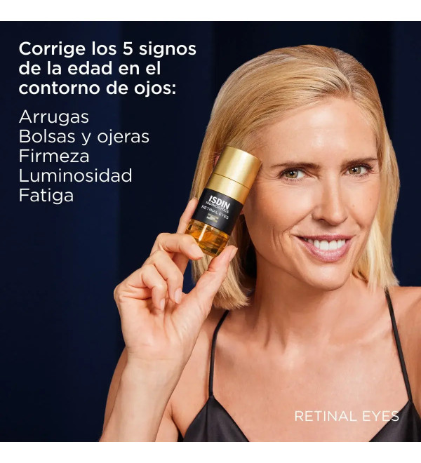 Isdin Isdinceutics retinal eyes serum antiedad para el contorno de ojos, arrugas, bolsas, ojeras, luminosidad y fatiga x 20 ml.