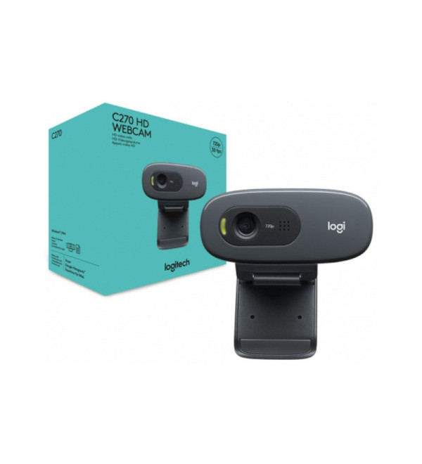 Camara web logitech web cam c270 c mic videoconferencias 720p