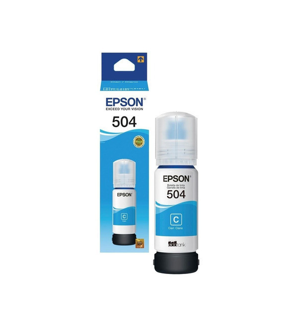 Botella Epson 504 Cyan Original L4150 L4160 L6161