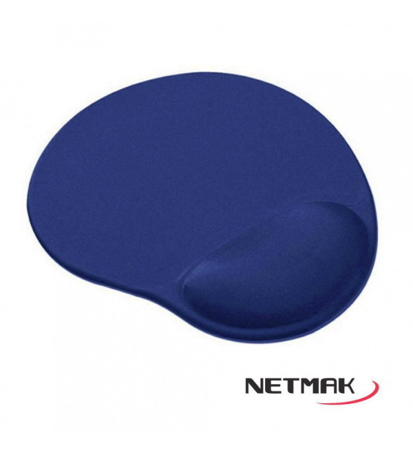 Pad Mouse Gel Apoya Muneca 23.5x21cm Rojo / Azul NM-PGEL