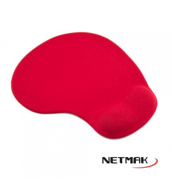 Pad Mouse Gel Apoya Muneca 23.5x21cm Rojo / Azul NM-PGEL