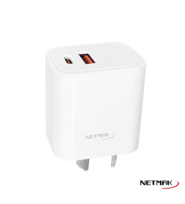 Cargador Doble Qc Usb + Pd Usb C 20w Nm-cp7