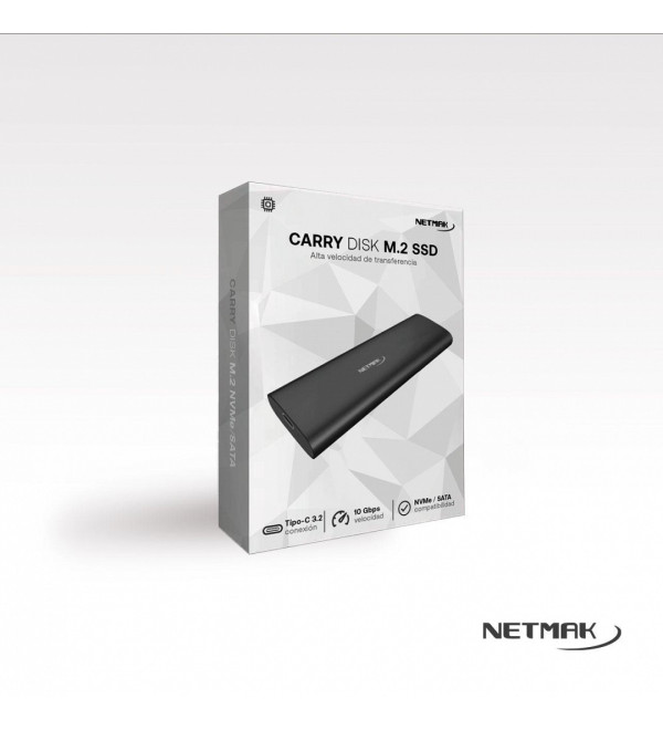 Carry Disk Usb-c 3.2 Para Discos Ssd M.2 Nvme Y Ngff sata Nm-case-7