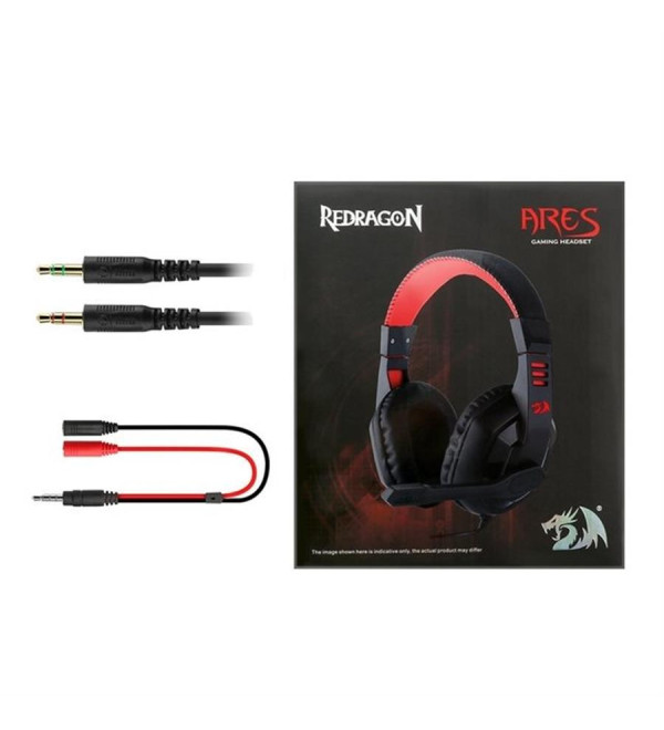 Auriculares Gamer Redragon Ares H120 C  Microfono 3 5mm Negro Rojo