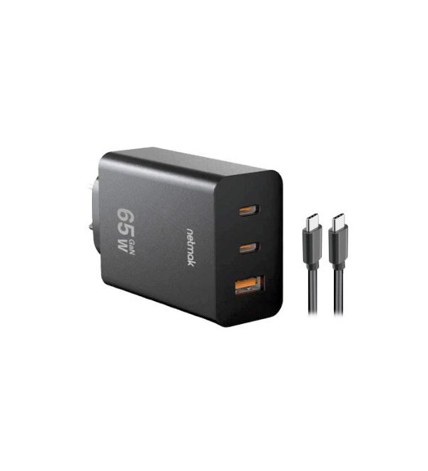 Cargador Usb C Doble 65w Con Cable Nm-cp42