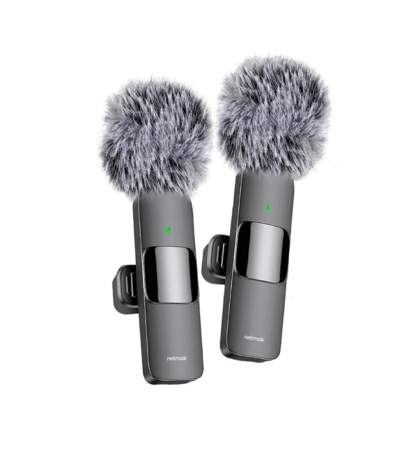 Microfono Corbatero Inalambrico Tipo C Netmak Nm-mc12 Doble