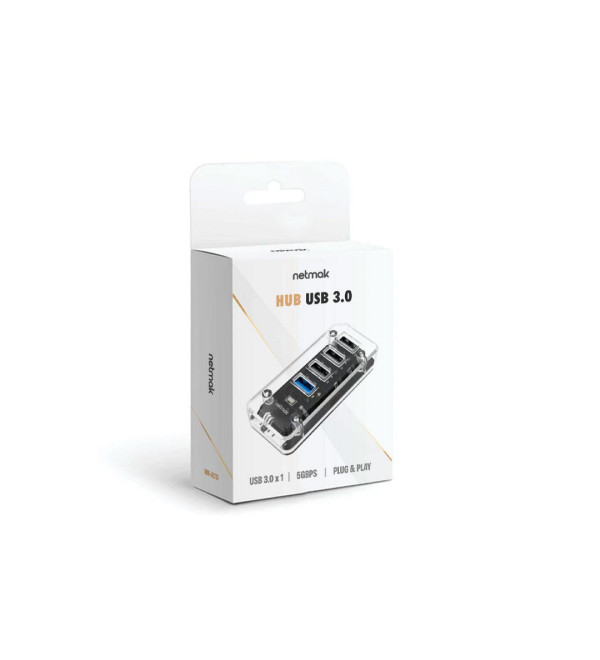 Hub Usb A 3 Puertos Usb2.0 + 1 Usb 3.0 Netmak Nm-ac12