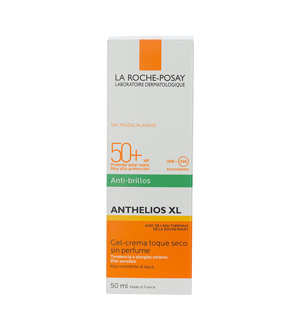 La roche posay anthelios protector solar facial factor 50 toque seco x 50 ml.
