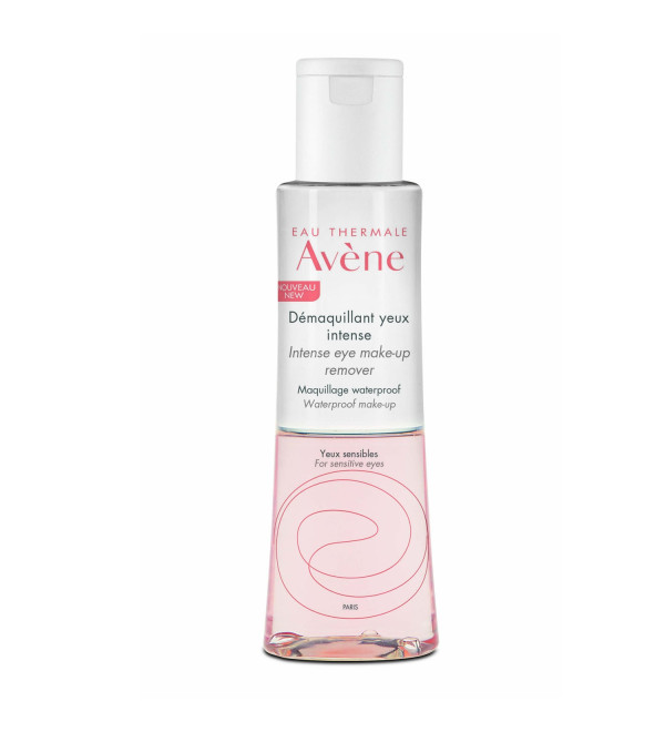Avene demaquillante de ojos intense a prueba de agua bifásico, elimina el maquillaje intenso y persistente x 125 ml